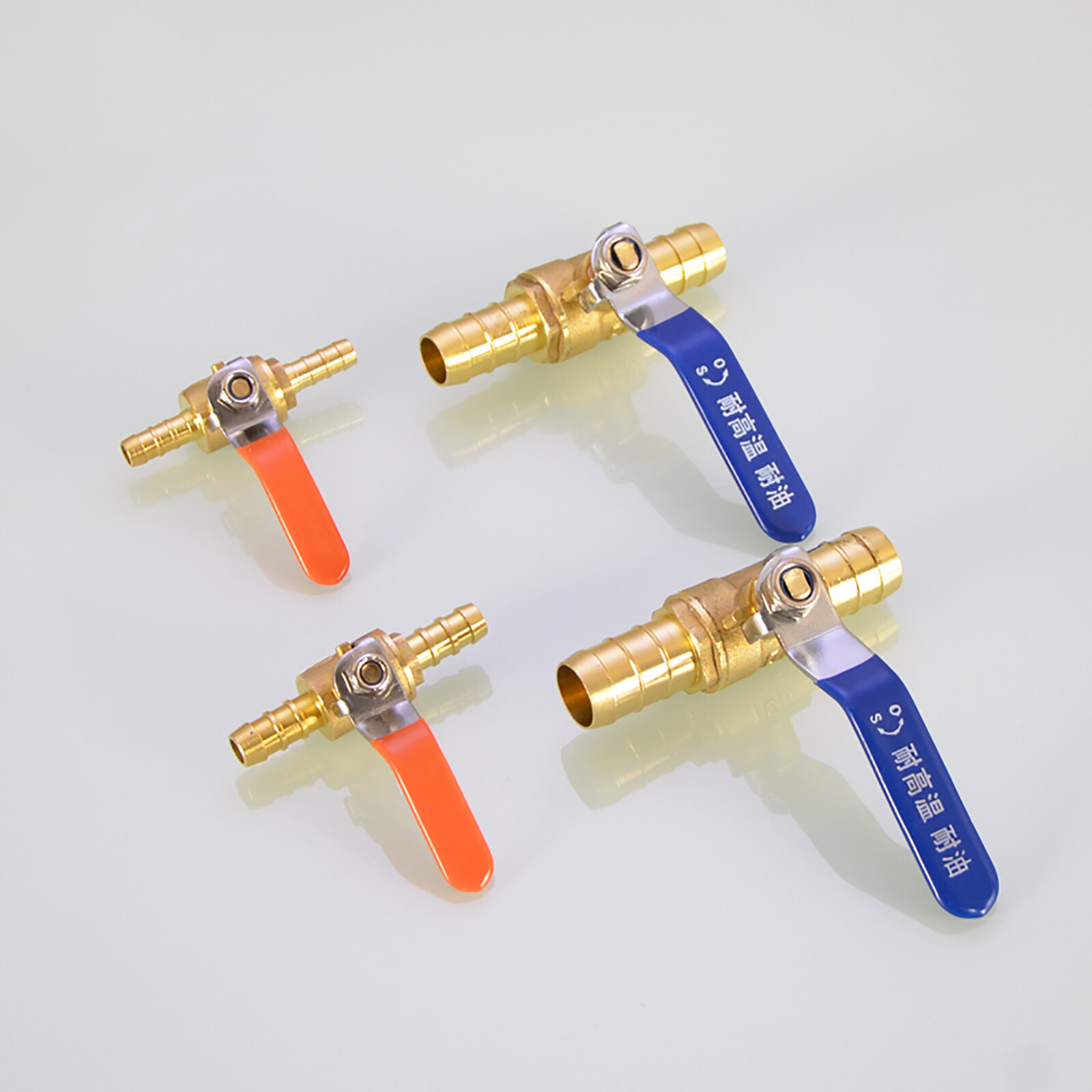 8/10/12/16/19mm Hose Barb Inline Brass Water / Air Fuel Line Shut-off Ball Valve