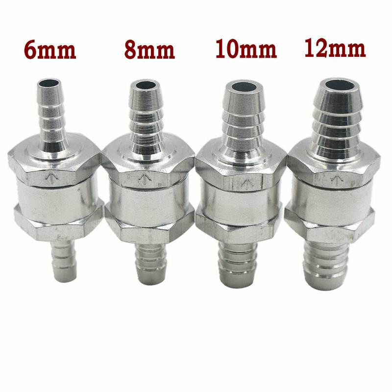 Non Return Valve One Way Inline 6mm 8mm 10mm Fuel Air Water Pipe Tube Hose New