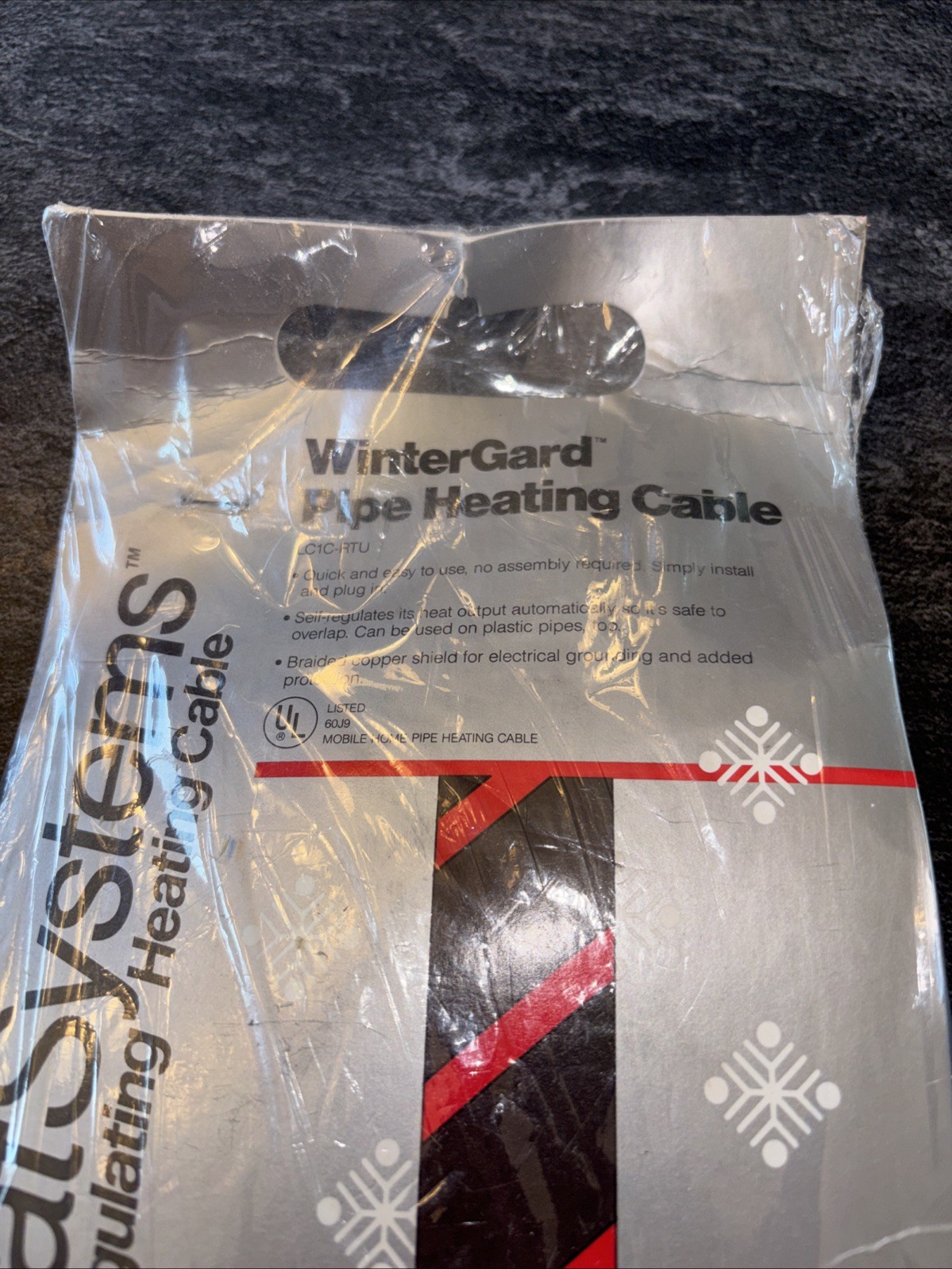 NEW Raychem Wintergard Pipe Heating Cable LC1C-RTU 120V, W115, ( 15 Feet ) LOC T