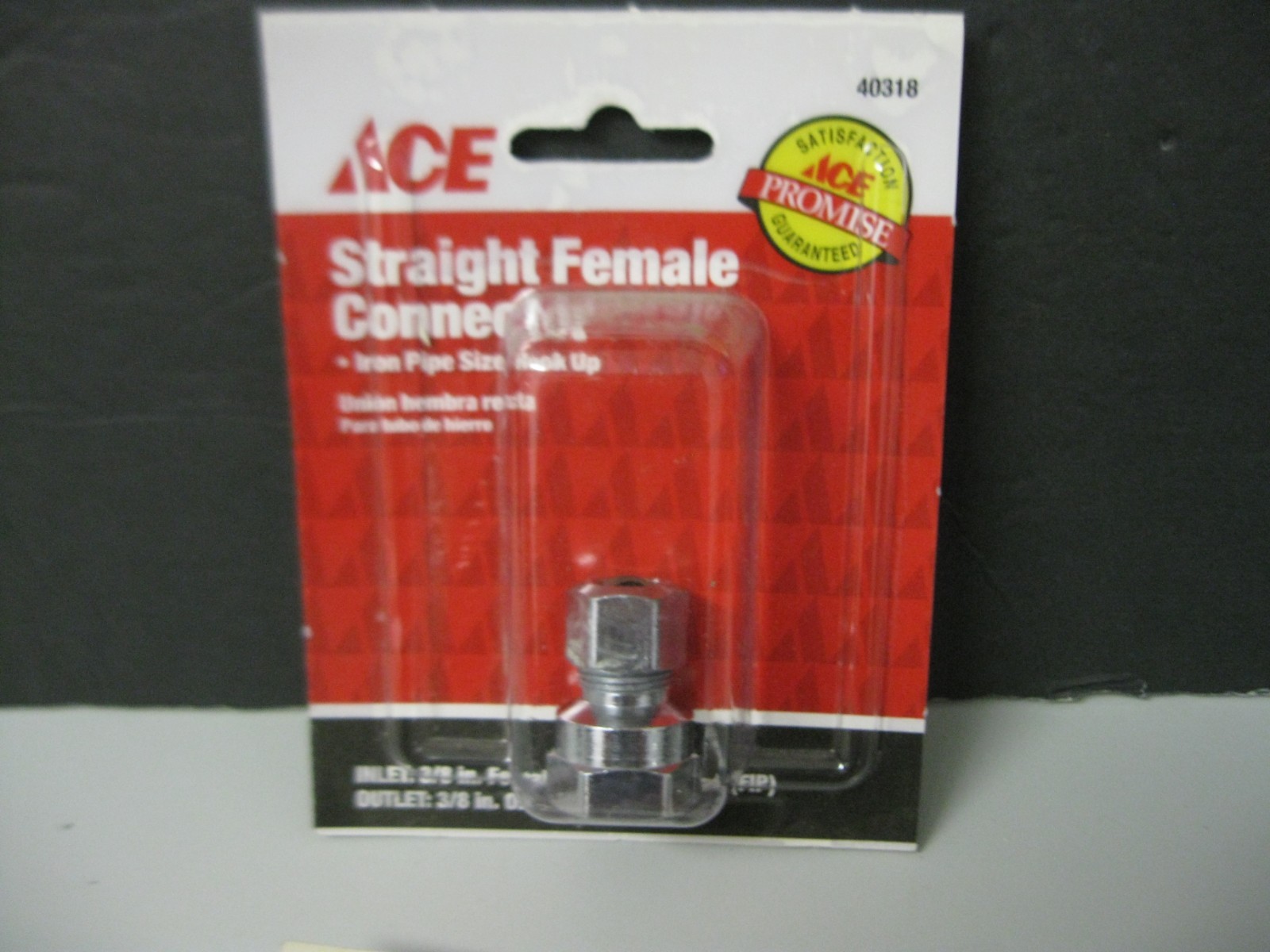 Ace Lot of 5 Straight Female Connector Iron Pipe Size Hook up 3/8 in OD 40318