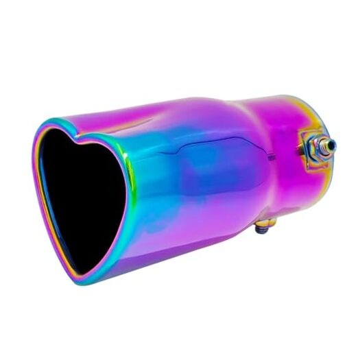 2.5 inch Inlet Fit For 1.75 2 2.25 Inch Exhaust Pepe Heart Shaped Colorful