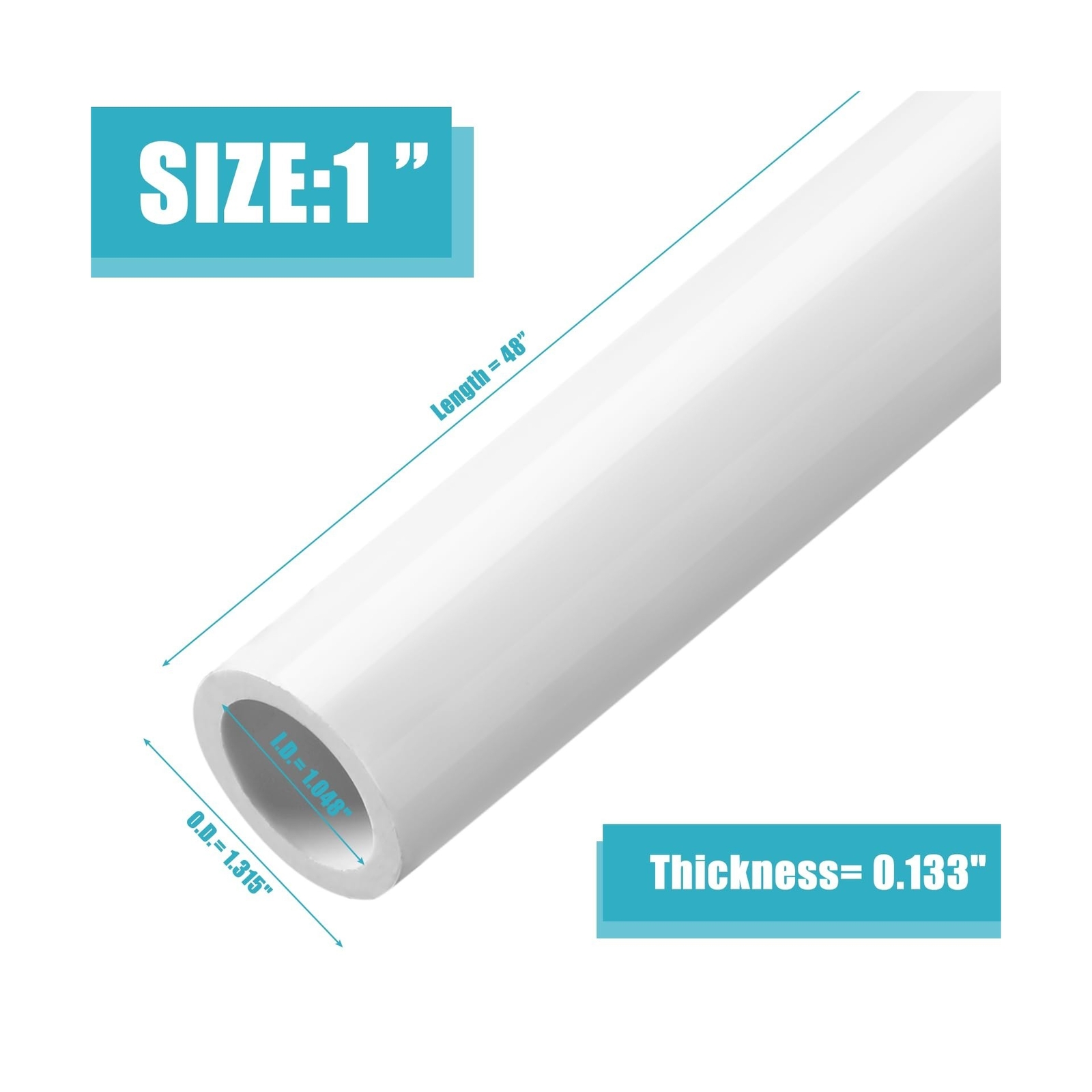 Sasylvia 20 Pcs Length PVC Pipe White DIY PVC Projects Sch40 Furniture Grade …