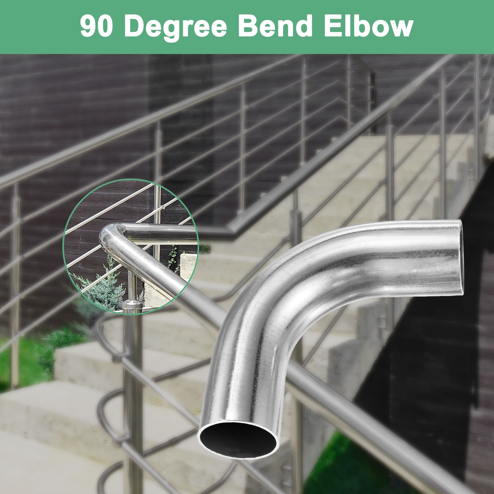 OD 1.3 Inch 90 Degree Mandrel Bend Elbow, Thicken 1.5 mm Height 100 mm