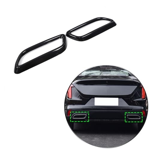 Tail Throat Exhaust Outputs Frame Cover Trim Compatible with 2020 Glossy Black