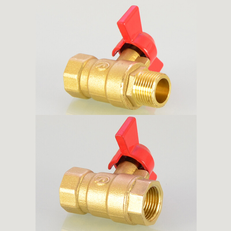Brass Ball Valve Butterfly Handle Female/Male Pipe Valve 1/4“ 3/8“ For Gas Water