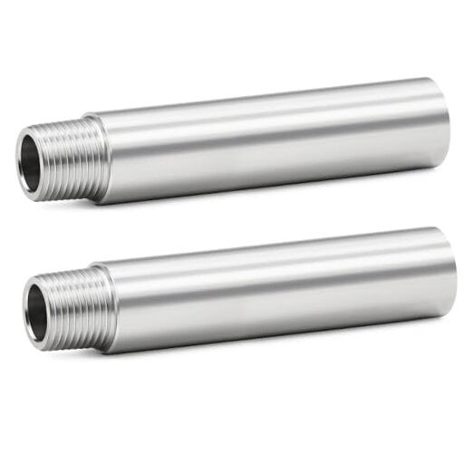 304 Stainless Steel Pipe Fitting, 1/4″ MNPT x 1/4″ FNPT 4″ Length(100MM)