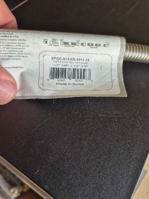 Easyflex stainless steel gas connections, various sizes, free shipping CONUS