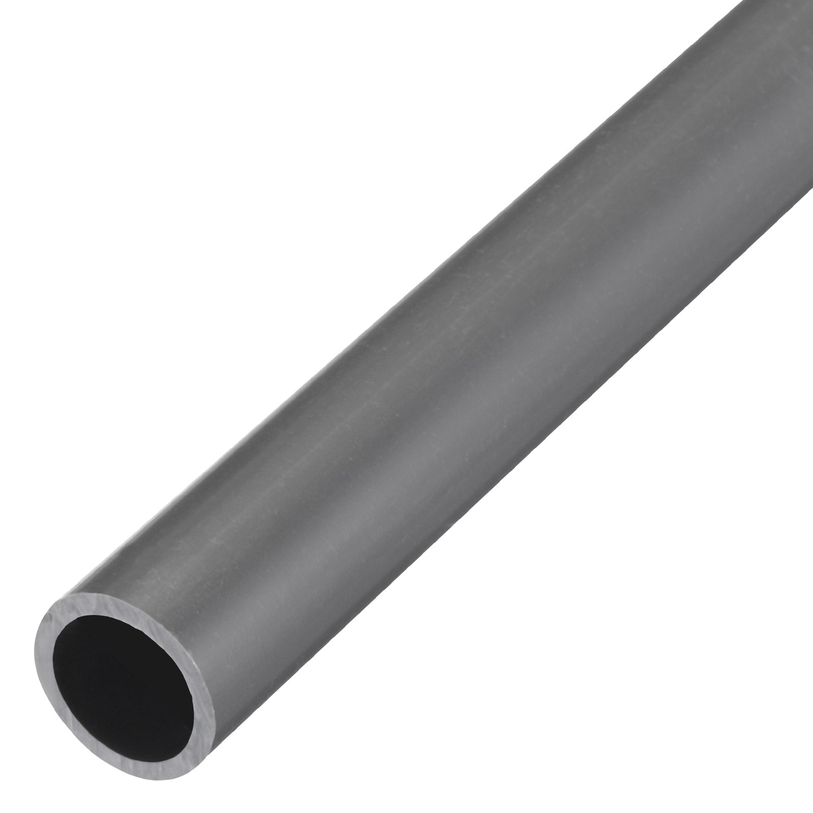 PVC Rigid Round Pipe 15.4mm ID 20mm OD 500mm Light Grey High Impact