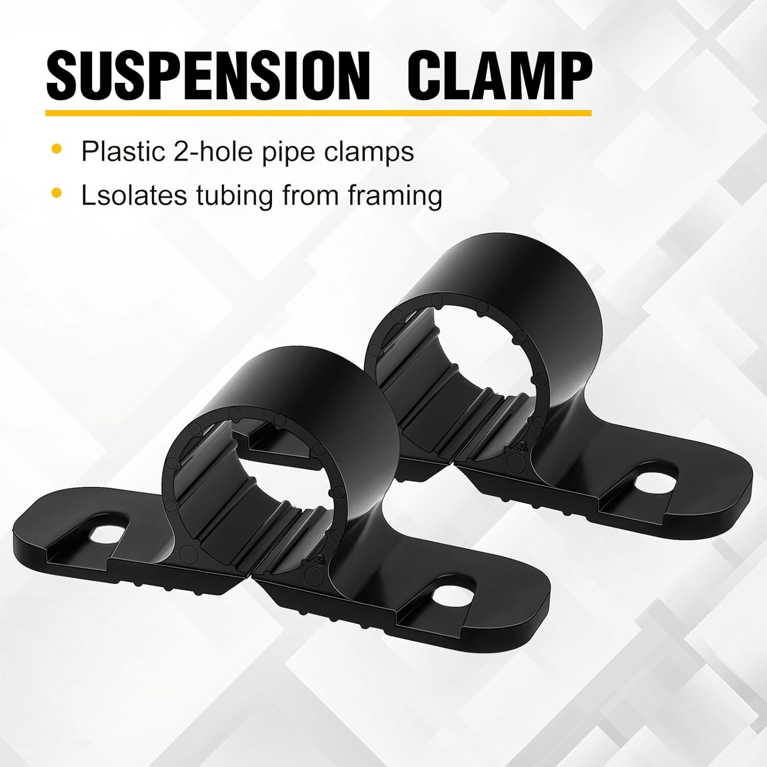 50 Pack 1/2 Inch Pipe Supports Suspension Clamp Pipe Clamps Pex Clamps for Pex