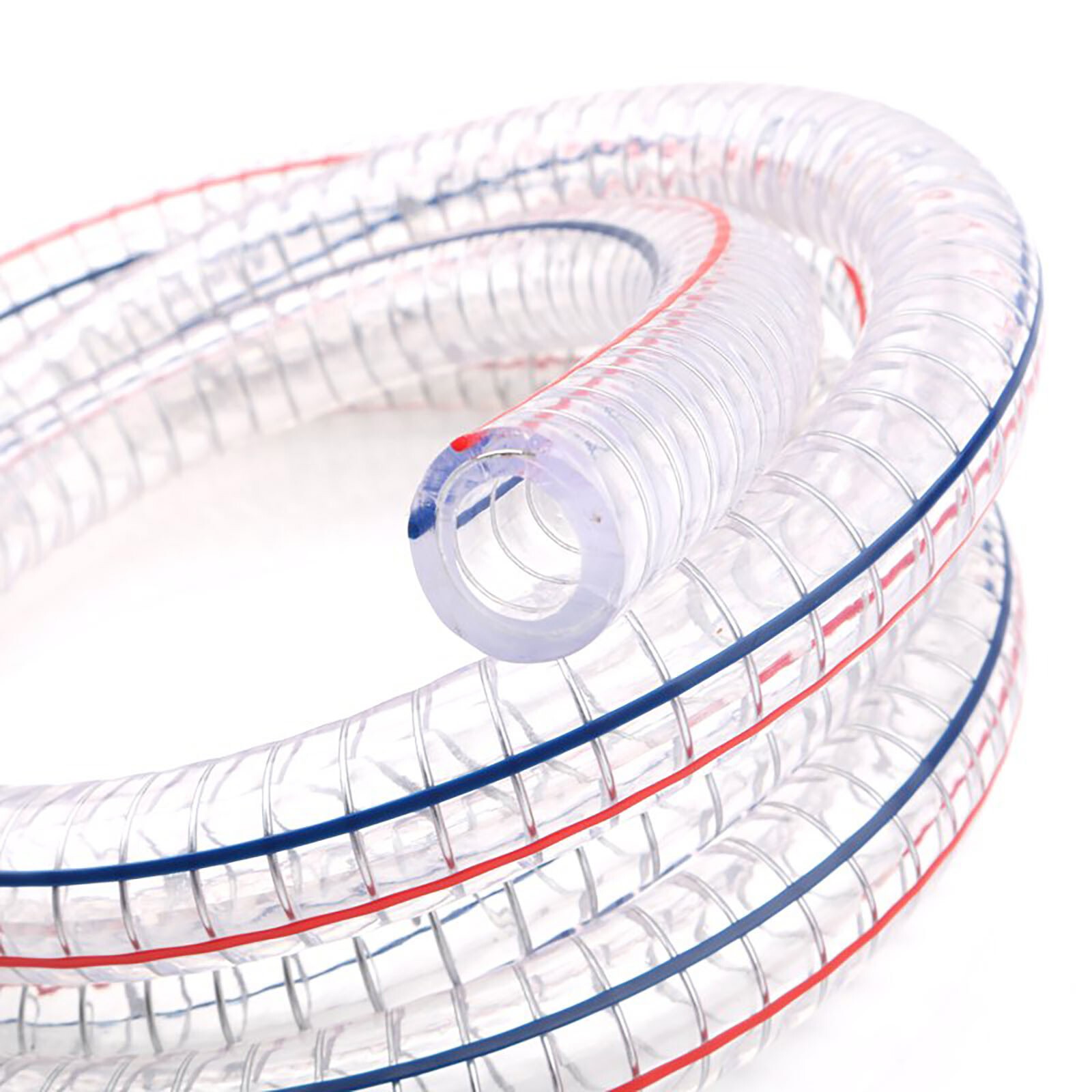Heavy Duty Braided Wire Reinforced Clear Flexible PVC Hose Pipe – Water Air Fuel