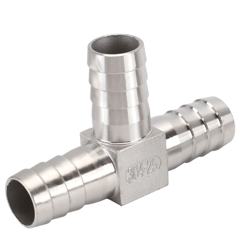 Stainless Steel Fittings Barbed Tail Tee Connector T-Piece Hose Pipe 8mm-32mm
