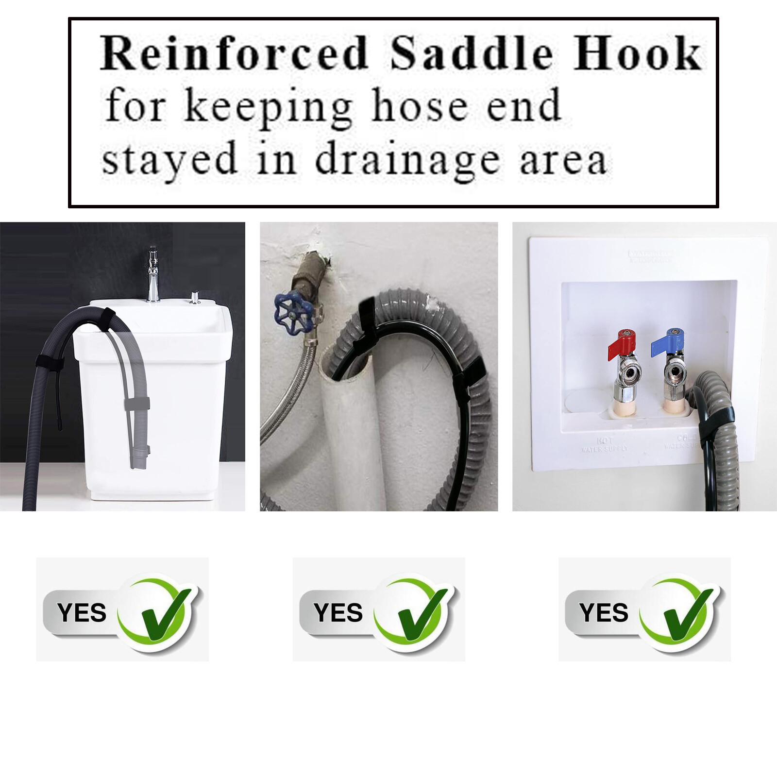 Universal Washing Machine Dishwasher Drain Hose Outlet Extension Pipe Clamp Clip