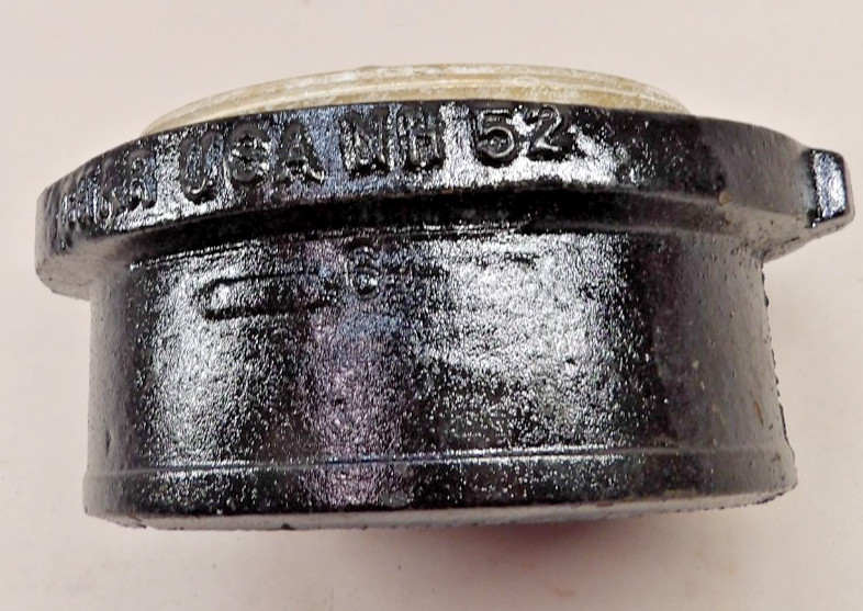 NH 52 4″ x 3-1/2″ No Hub Tapped Ferrule ECO with Southern Raised-Head Brass Plug