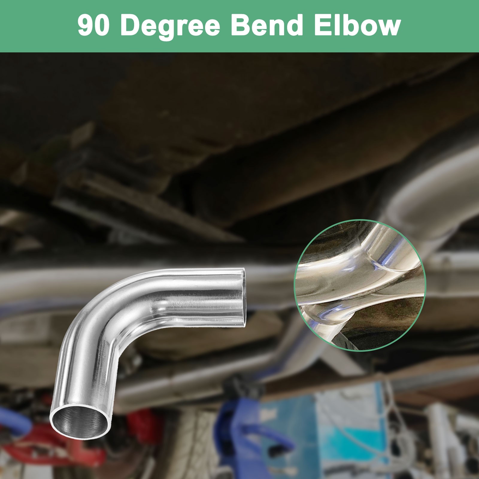 2-Pack OD 1 Inch 90 Degree Mandrel Bend Elbow, Thicken 1.5 mm Height 70 mm