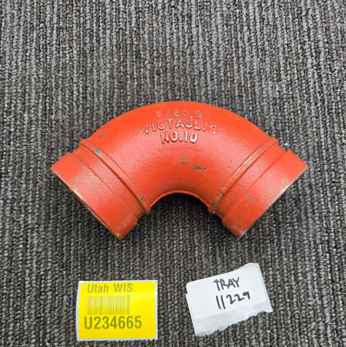 Victaulic 6/168.3 No.10 Style Grooved 90° Elbow Ductile Iron 6.5″ Diameter