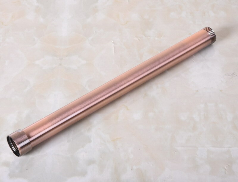 Antique Red Copper Extension Tube Pipe Rod For Rain Shower Faucet Set Zba702
