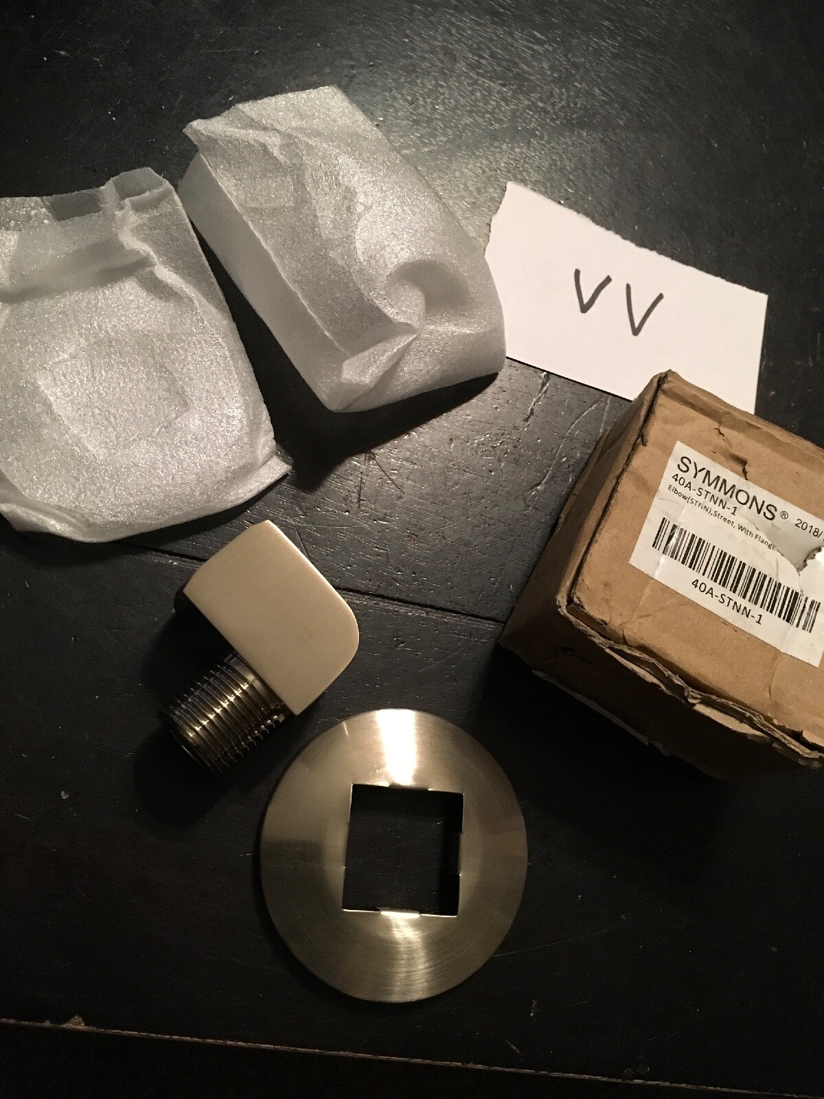 Symmons 40a-stnn-1 Elbow Street With Flange Satin