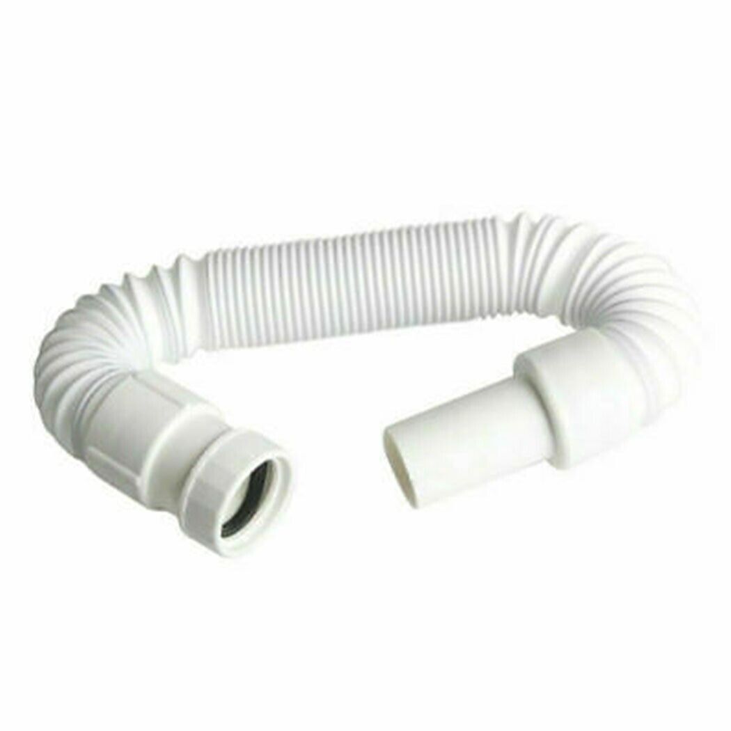 Flexible PLASTIC Basin Sink Waste Pipe Trap 36-80CM Bathroom Kitchen Syphon