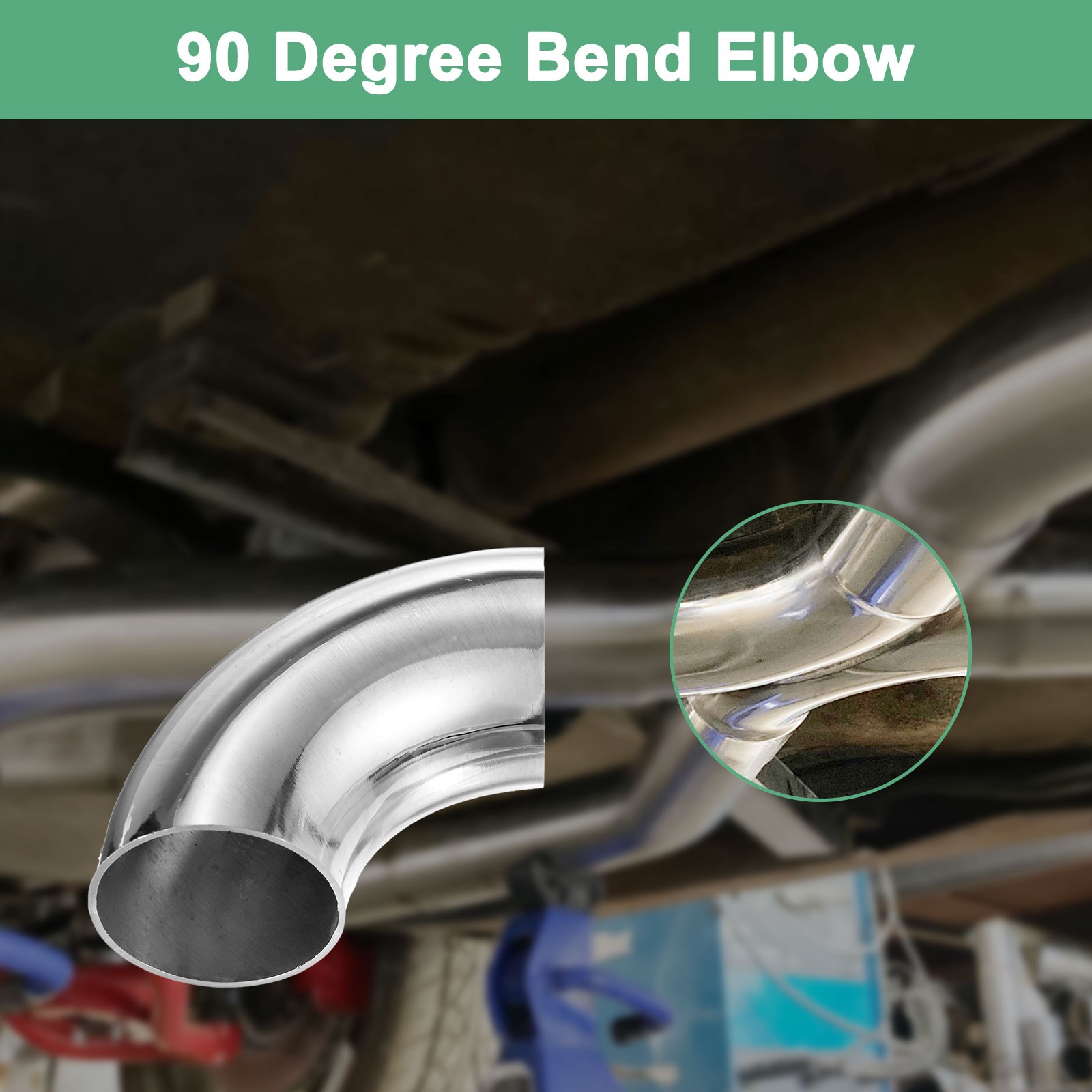 OD 1.8 Inch 90 Degree Mandrel Bend Elbow, Thicken 1.5 mm Height 79 mm