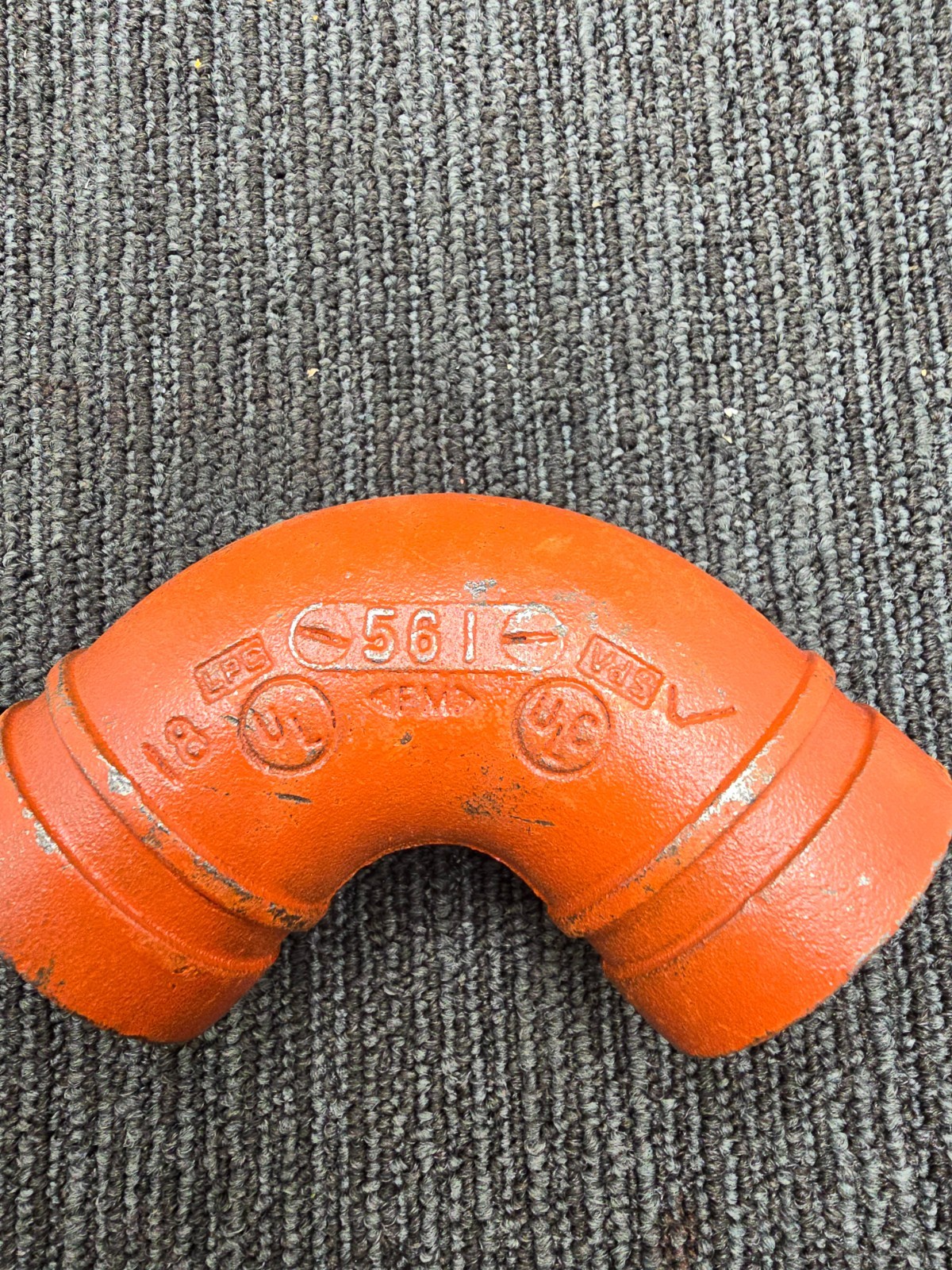 Victaulic 6/168.3 No.10 Style Grooved 90° Elbow Ductile Iron 6.5″ Diameter