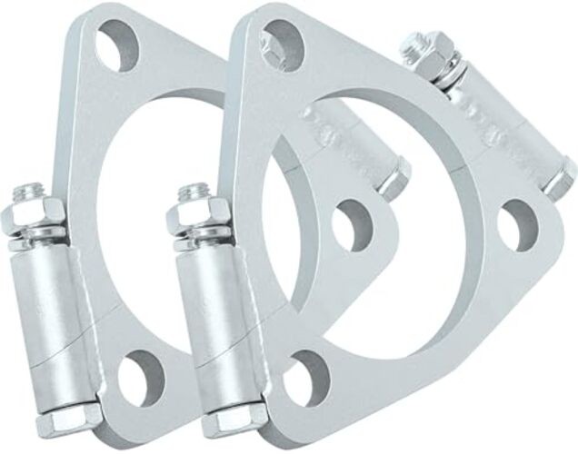 2.5 inch ID Triangle Exhaust Split Flange for 2.25 inch OD Flared Y Pipe, Pack