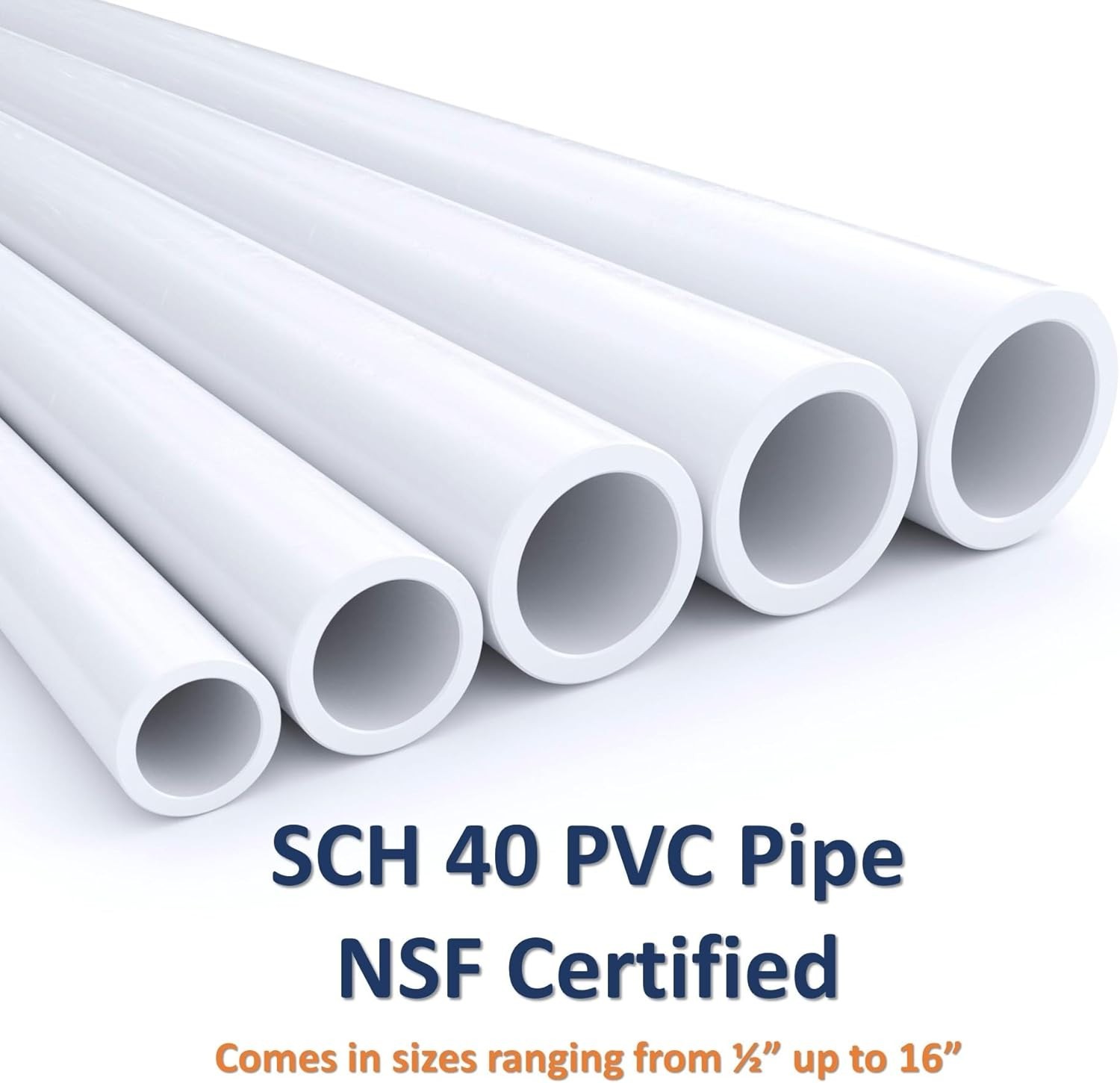 Schedule 40 PVC Pipe – Cut to Custom Lengths 1FT-8FT