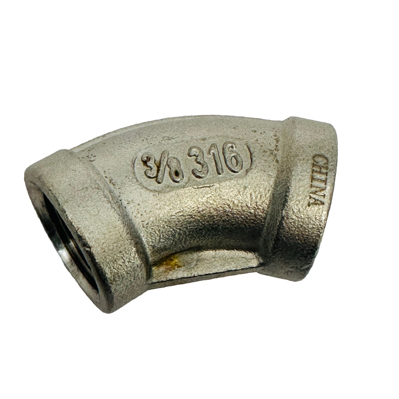 (LOT OF 14) 45º ELBOW 3/8″ 316 STAINLESS STEEL NPT THREADED