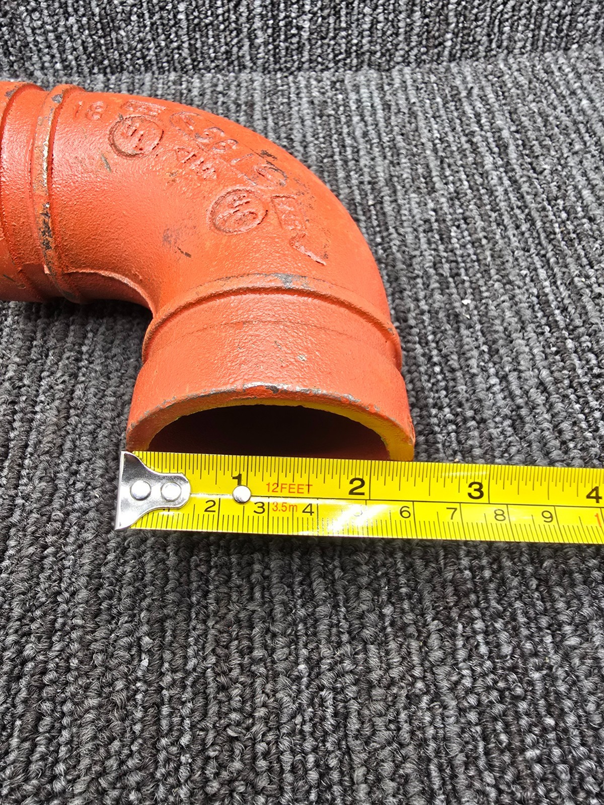 Victaulic 6/168.3 No.10 Style Grooved 90° Elbow Ductile Iron 6.5″ Diameter