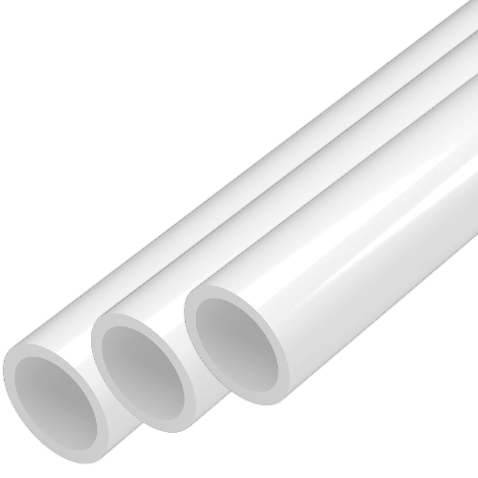 3/4 Sch 40 Furniture Grade PVC Pipe, 40″L, White (3-PK), FORMUFIT-Made in US