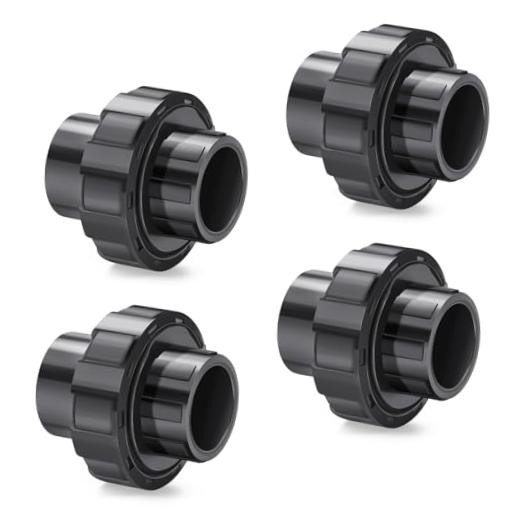 PVC Pipe Fitting，1″ Slip Union Adapter Coupling，Schedule 1 Inch PACK OF 4