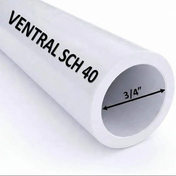 VENTRAL Schedule 40 PVC Pipe 3/4 Inch (1.05 OD), White, Cut Lengths for
