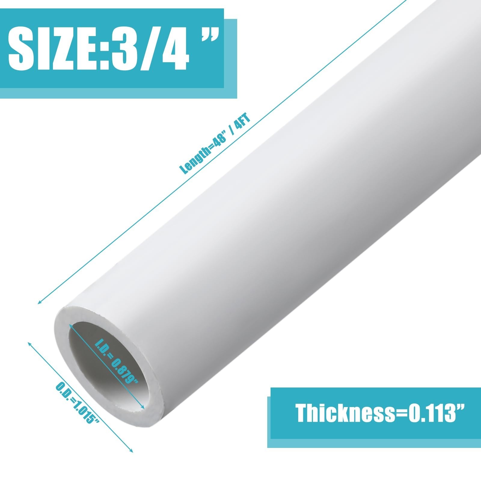 Sasylvia 10 Pcs Length PVC Pipe White DIY PVC Projects Sch40 Furniture Grade …