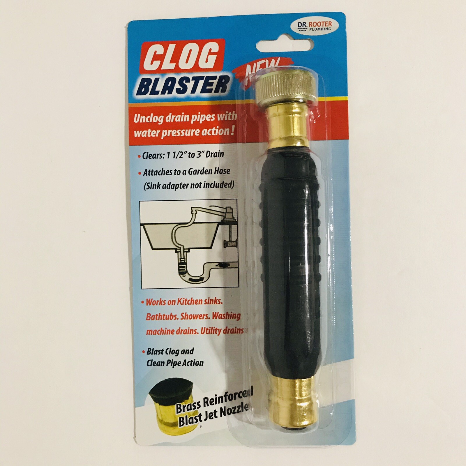 Dr Rooter Clog Blaster Drain Blaster Pump Sink Pipe Home Remover Water Pressure