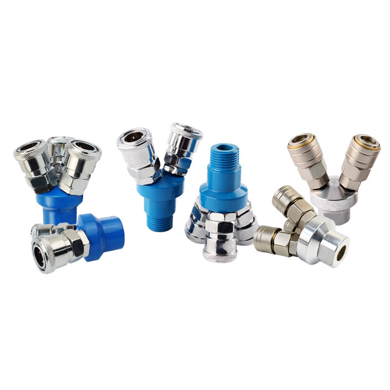2/3 Way Pneumatic Fitting Male/Female Thread Air Hose Tube Manifold Connector