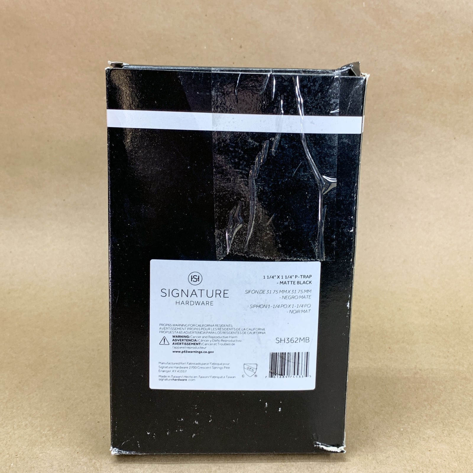 Signature Hardware SH362MB 1-1/4 in Brass P-Trap Matte Black MISSING PART