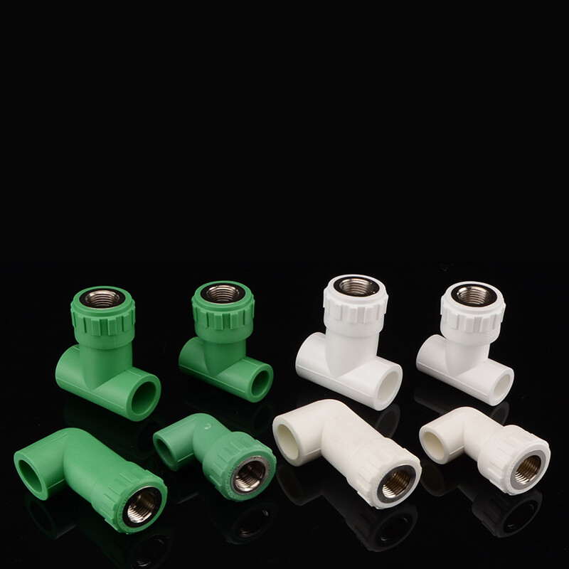 20mm 25mm PPR Tee/Elbow Pipe Coupling Connector Fitting Adapter White/Green