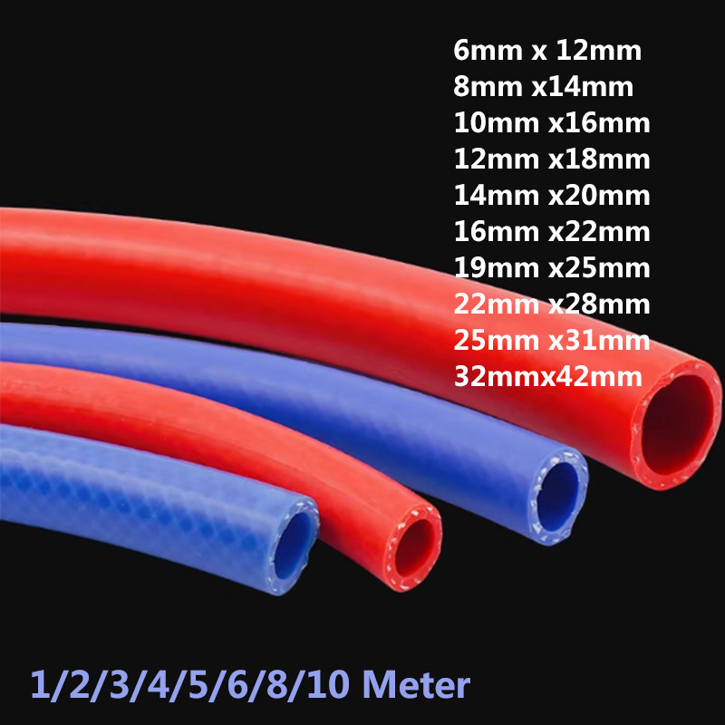 Reinforced Braided Hose Tube Silicone Tubing For Water Vacuum Air High Temp 300℃