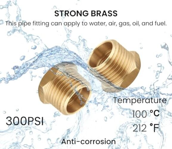 1/2 Inch NPT Male x 1/4 Inch NPT 1/4″ NPT Female x 1/2″ NPT Male 10 Piece
