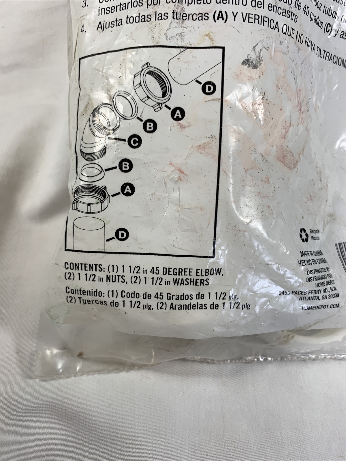 Open Everbilt 1-1/2 in. Plastic 45-Degree Slip Joint Elbow 1000050256 C9665