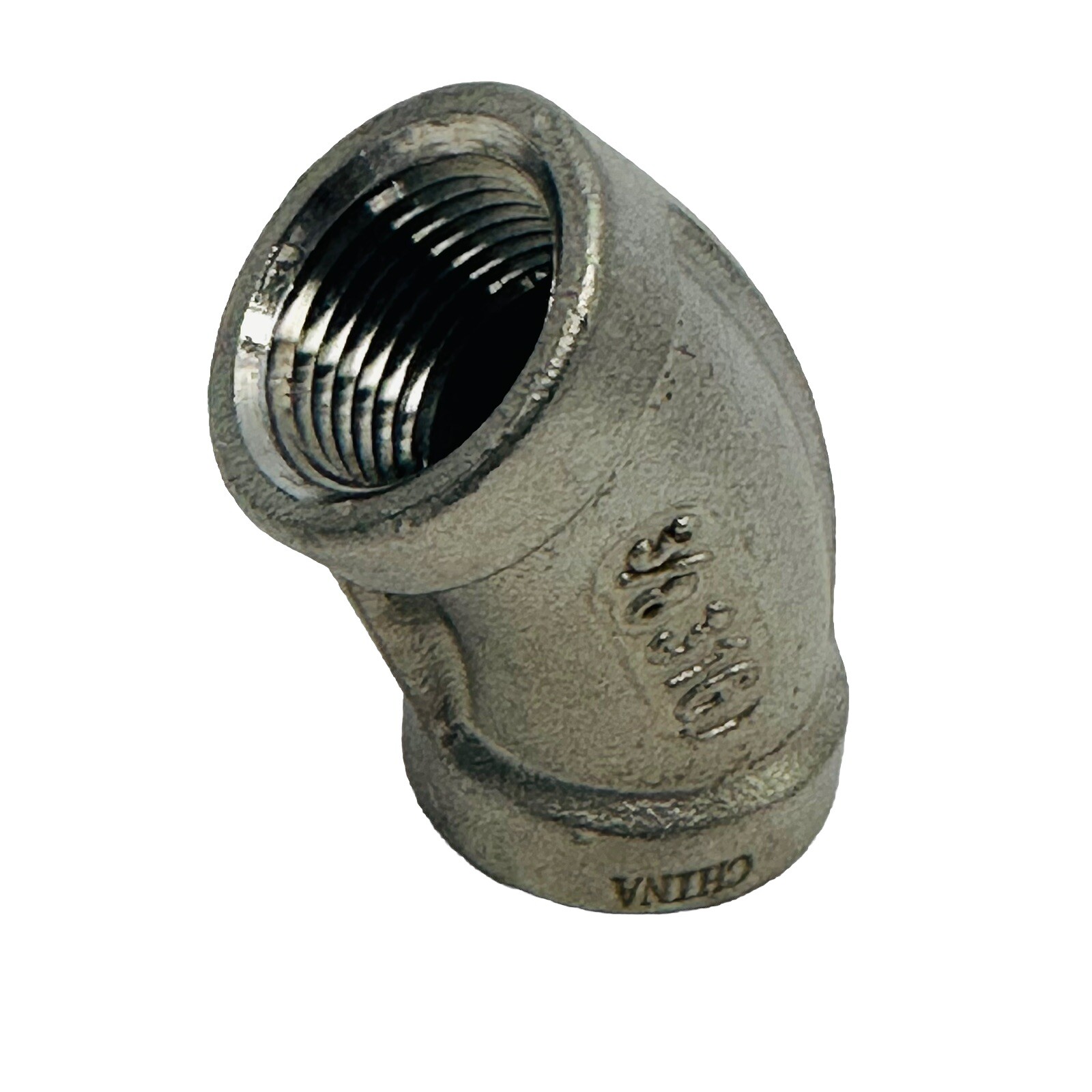 (LOT OF 14) 45º ELBOW 3/8″ 316 STAINLESS STEEL NPT THREADED