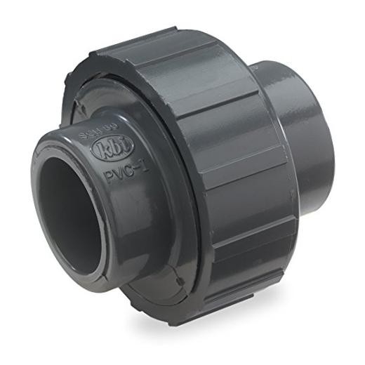 U-1250-S PVC Pipe Fitting, 1-1/4-Inch Slip Union, Schedule 80, EPDM O-Ring,