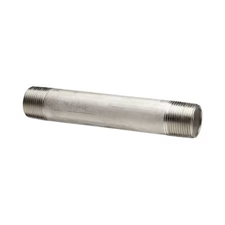Zoro Select T6bna12 1/8″ Mnpt X 7″ Tbe Stainless Steel Pipe Nipple Sch 40,