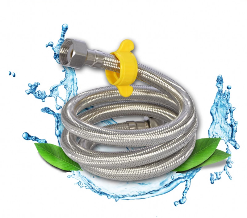 10cm-5m Flexible 304 Stainless Steel Long Shower Hose 1/2″ Metal Braided Tube