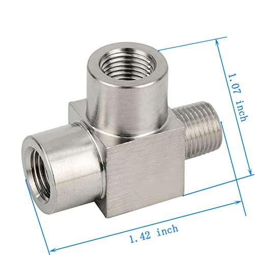 Metalwork 304 Stainless 1/8″ NPT Male x 1/8″ NPT Female x 1/8″ NPT Female 1 Pc