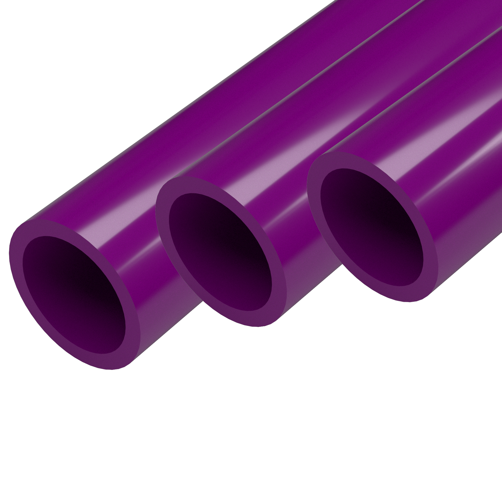 1″ Sch 40 Furniture Grade PVC Pipe, 40″L, Purple (3-PK), FORMUFIT – Made in USA