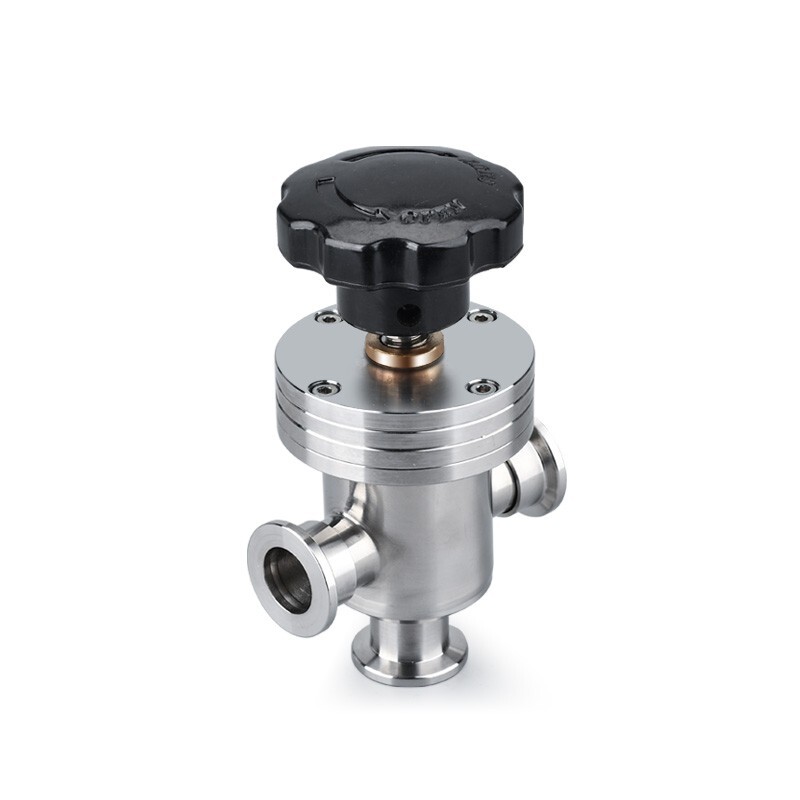 KF16KF25KF40KF50Vacuum three-way baffle valve manual baffle valve ,T-type valve