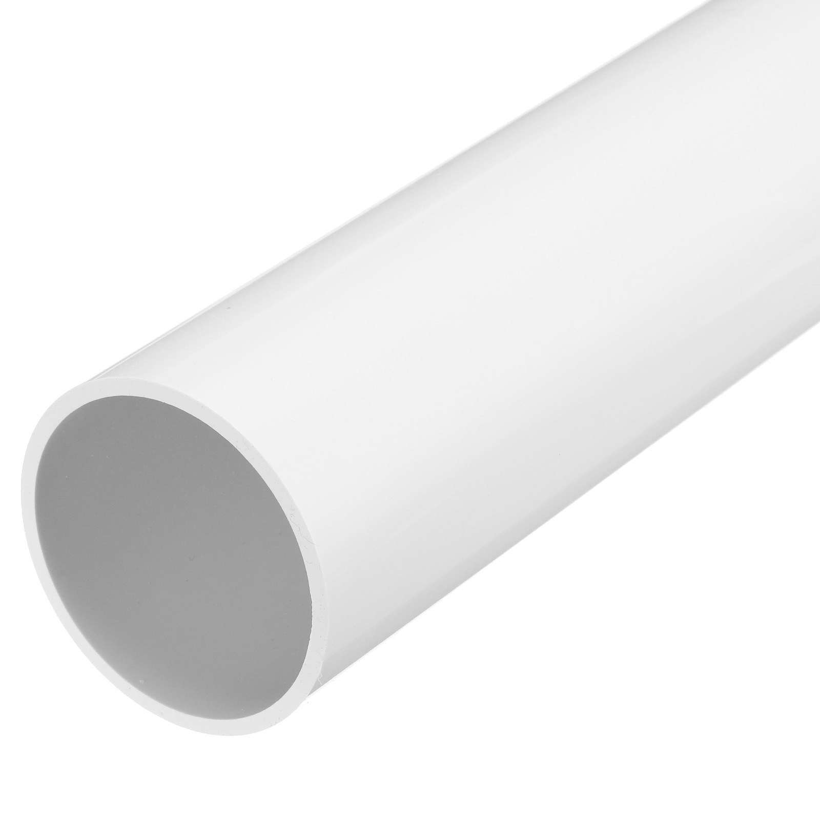 PVC Rigid Round Pipe 67.8mm ID 75mm OD 500mm White High Impact