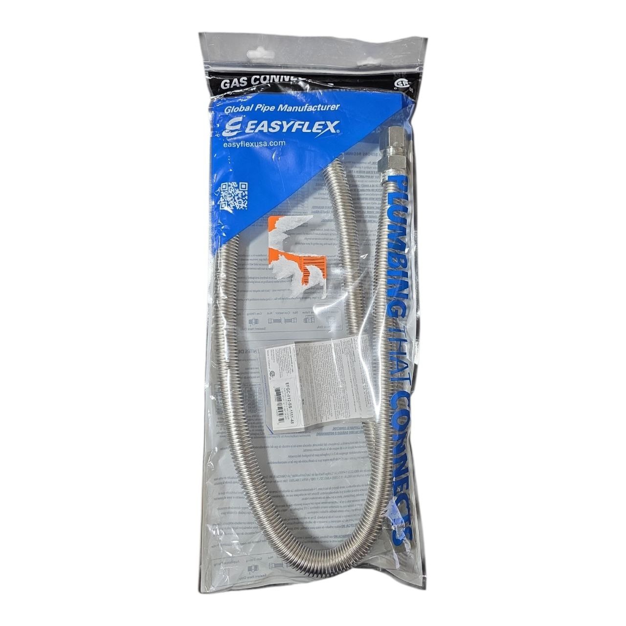 EasyFlex 1/2 in. FIP x 1/2 in. FIP x 48 in. Stainless Steel Gas Connector