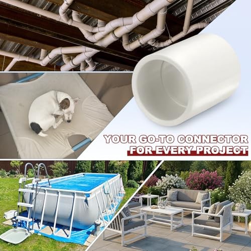 DTGNPcs 3/” PVC Pipe Coupling Fitting, SCH0 (SOC x SOC) 3/4″ to 3/4″-SCH40 4