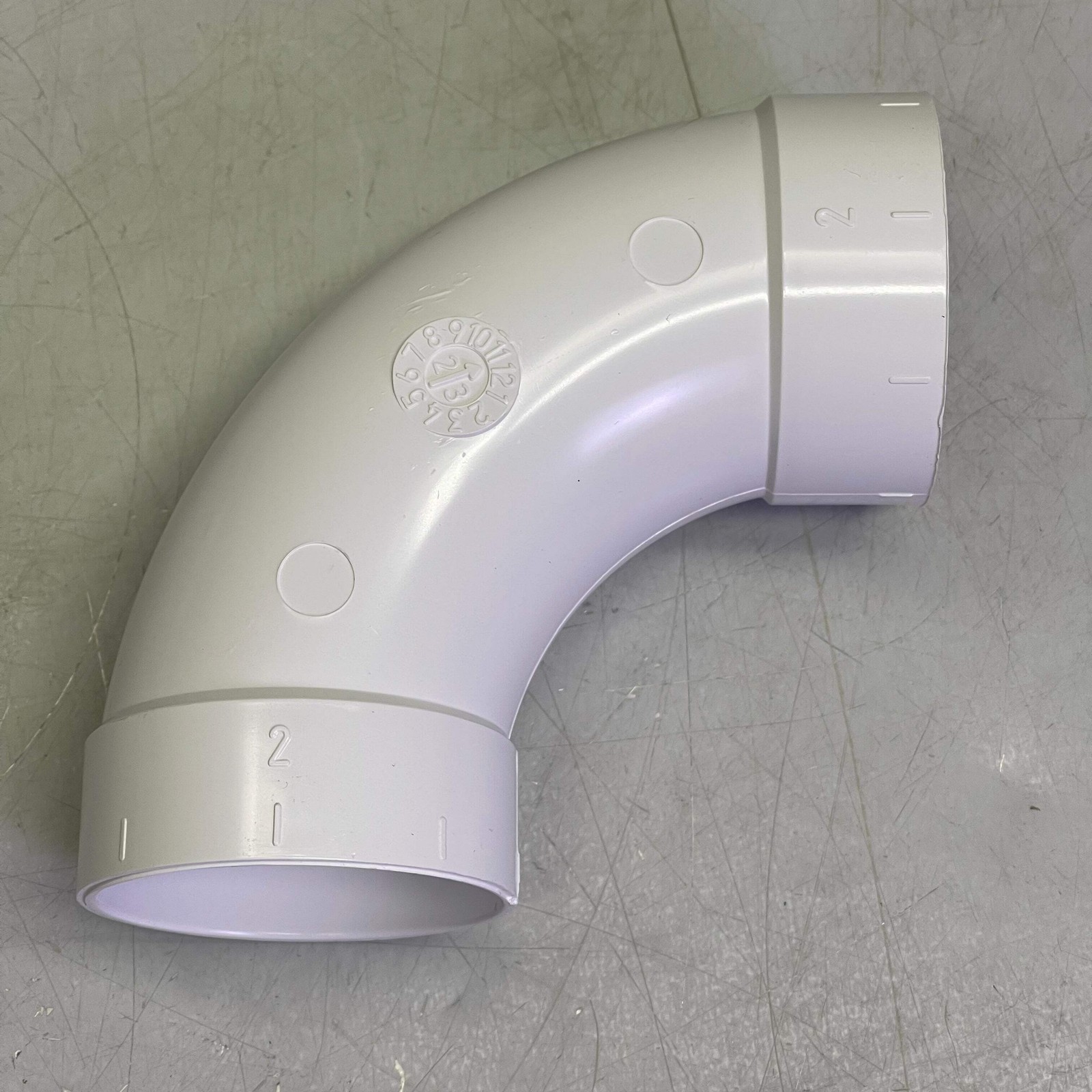 PLASTIFLEX (5 PACK) 90° Sweep Elbow 2” ID White Plastic 030120-005